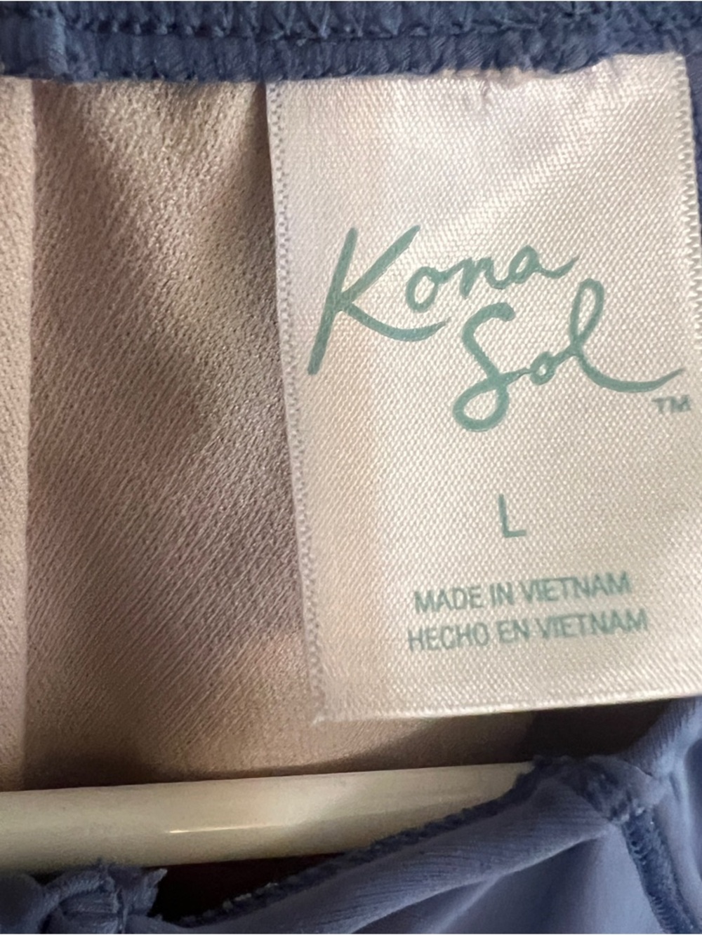 Kona Sol Light Blue Zip Front Women's Swimsuit L - Picture 4 of 11